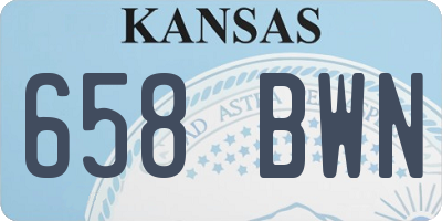 KS license plate 658BWN