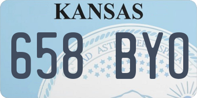 KS license plate 658BYO