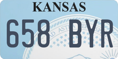 KS license plate 658BYR