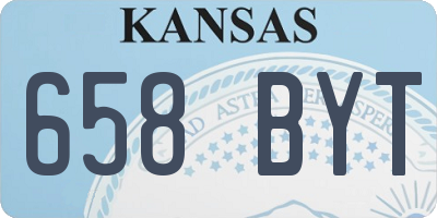 KS license plate 658BYT