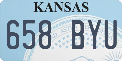 KS license plate 658BYU