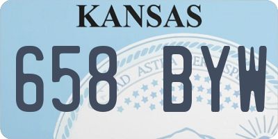 KS license plate 658BYW
