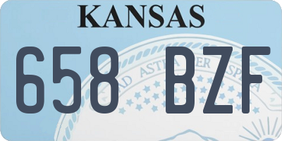 KS license plate 658BZF