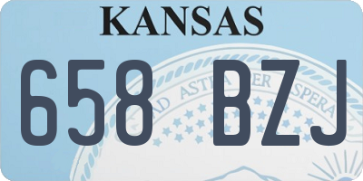 KS license plate 658BZJ