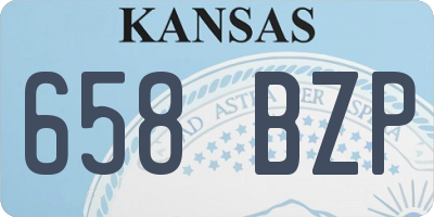 KS license plate 658BZP