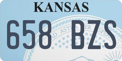 KS license plate 658BZS