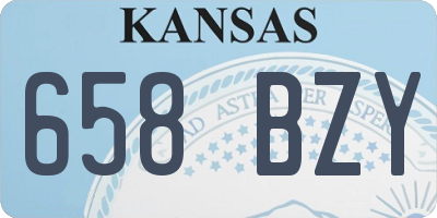 KS license plate 658BZY