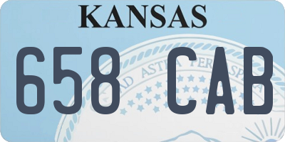 KS license plate 658CAB