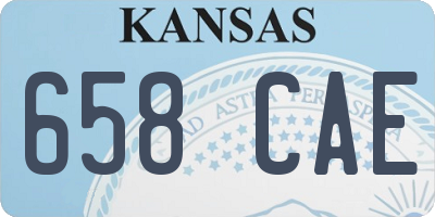KS license plate 658CAE