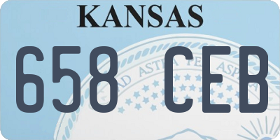 KS license plate 658CEB