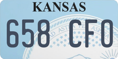KS license plate 658CFO