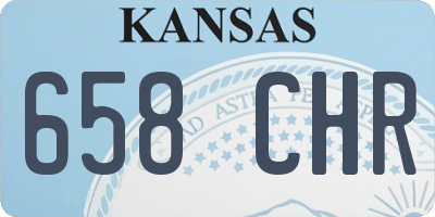 KS license plate 658CHR
