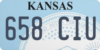 KS license plate 658CIU