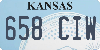 KS license plate 658CIW