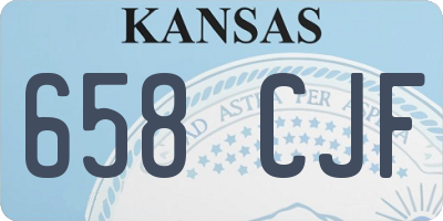 KS license plate 658CJF