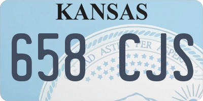 KS license plate 658CJS