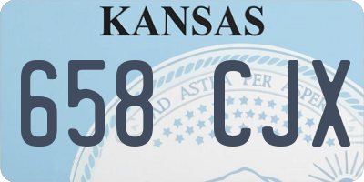 KS license plate 658CJX