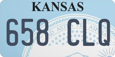 KS license plate 658CLQ