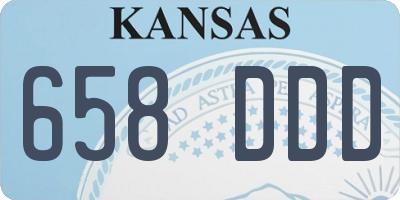 KS license plate 658DDD