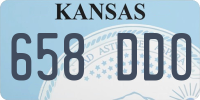 KS license plate 658DDO