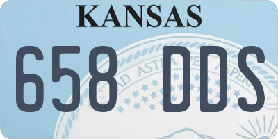 KS license plate 658DDS