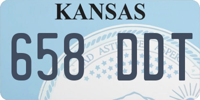 KS license plate 658DDT