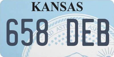 KS license plate 658DEB