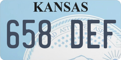 KS license plate 658DEF