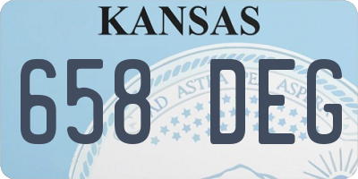 KS license plate 658DEG