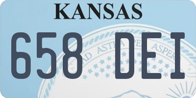 KS license plate 658DEI