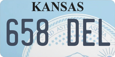 KS license plate 658DEL