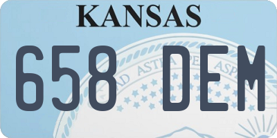 KS license plate 658DEM