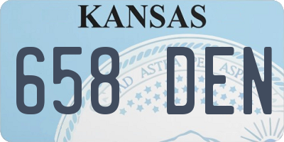 KS license plate 658DEN