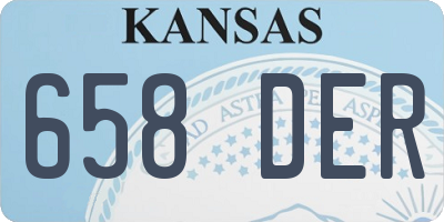 KS license plate 658DER