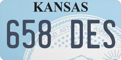 KS license plate 658DES
