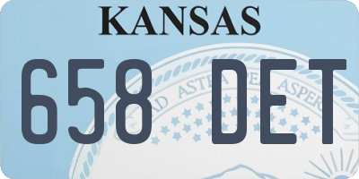 KS license plate 658DET
