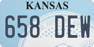 KS license plate 658DEW