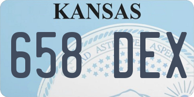 KS license plate 658DEX