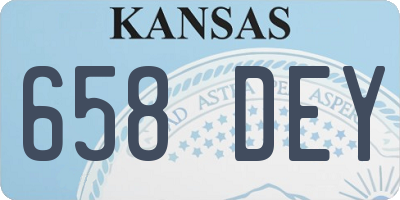 KS license plate 658DEY