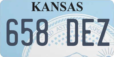 KS license plate 658DEZ