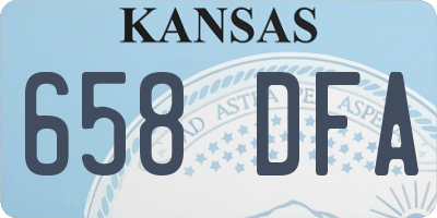 KS license plate 658DFA