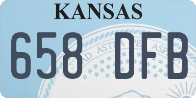 KS license plate 658DFB