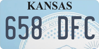 KS license plate 658DFC
