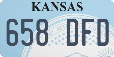 KS license plate 658DFD