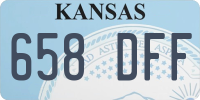 KS license plate 658DFF