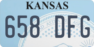 KS license plate 658DFG