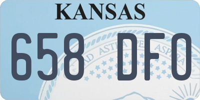 KS license plate 658DFO