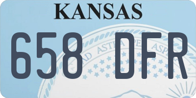 KS license plate 658DFR