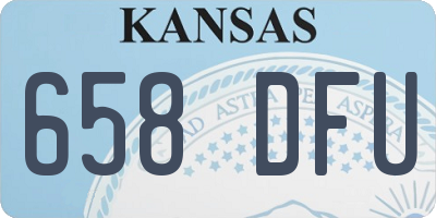KS license plate 658DFU