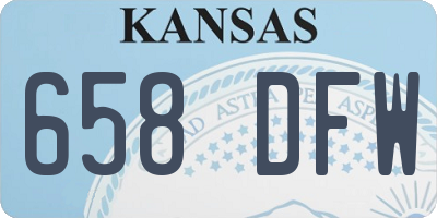 KS license plate 658DFW